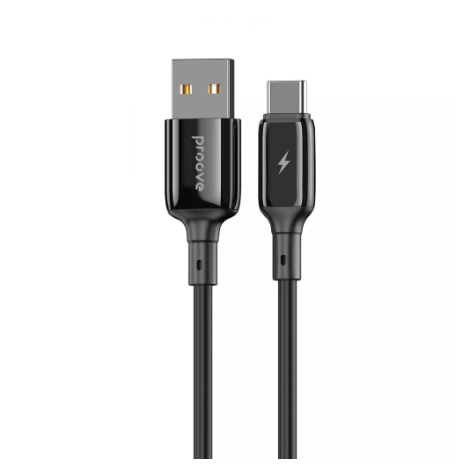 Кабель Proove Flex Metal USB to Type-C 2,4A 1 м Black (CCFM20001201) - фото 1