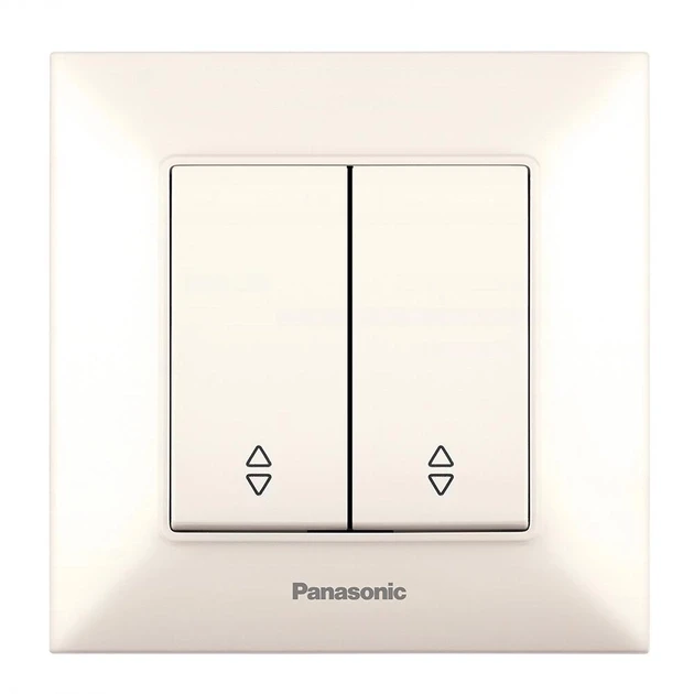 Вимикач прохідний Panasonic Arkedia Slim 2-кл Кремовий (13605-е)