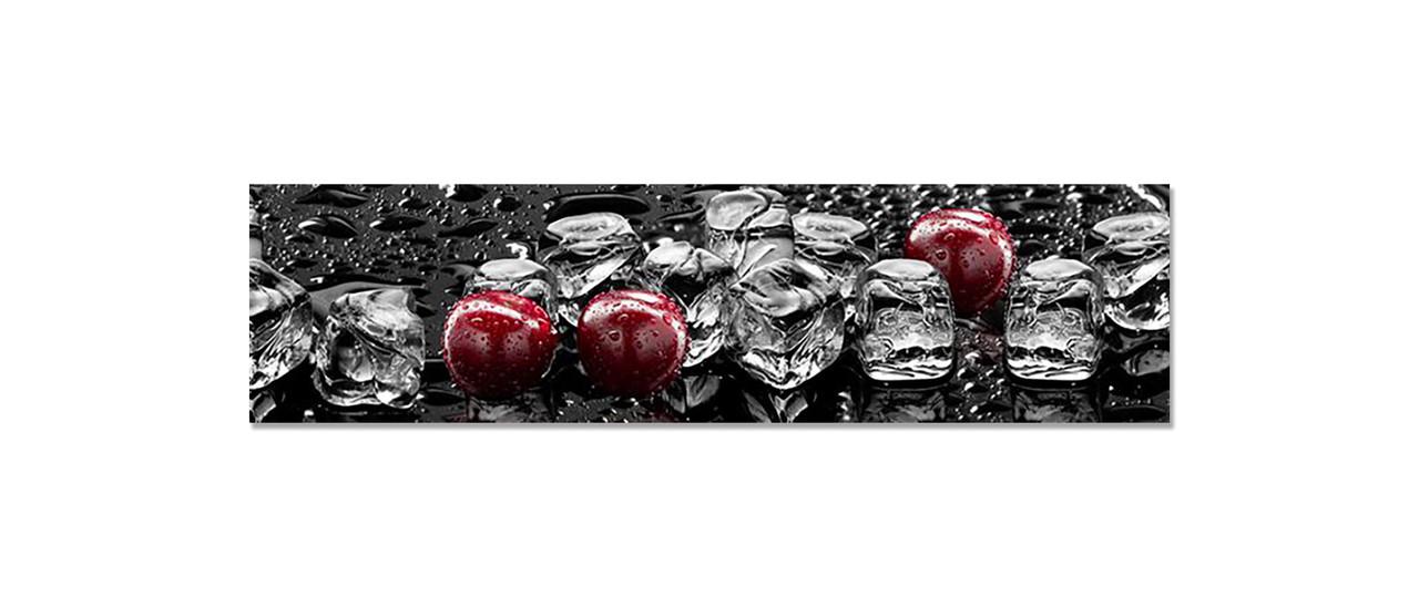 Наклейка виниловая на кухню Zatarga Вишни и Кубики Льда 650х2500 мм (1294193340)