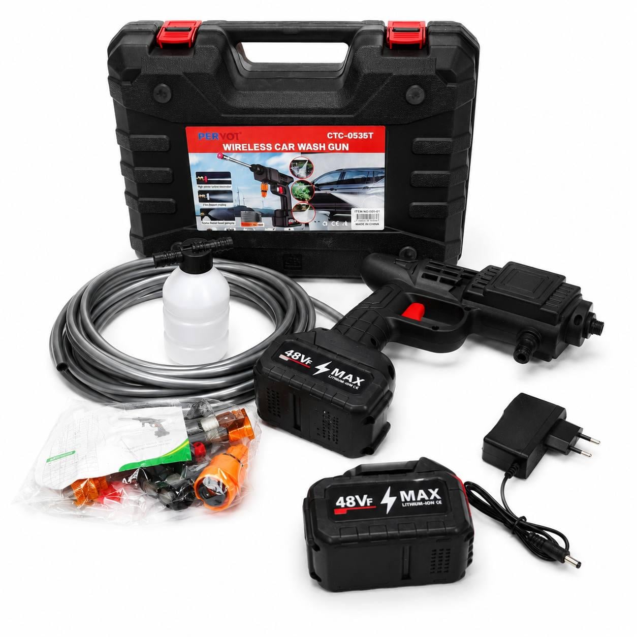 Мойка аккумуляторная Wireless Car Wash Gun TACS 48VF ​​MAX с 2 аккумуляторами и кейсом (M1092)