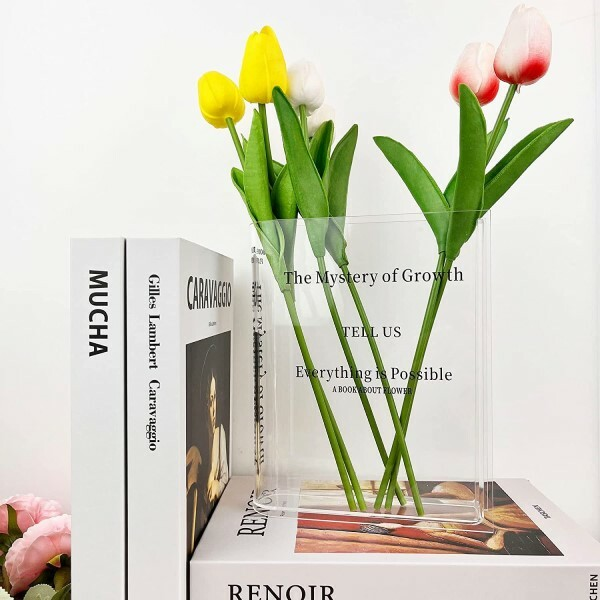 Ваза-книга для квітів із пластику Прозорий (M00102) - фото 5