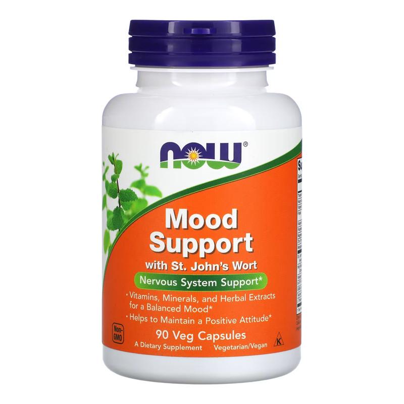 Комплекс для здоровья нервной системы со зверобоем NOW Mood Support with St. John's Wort 90 капс. (10574-01)