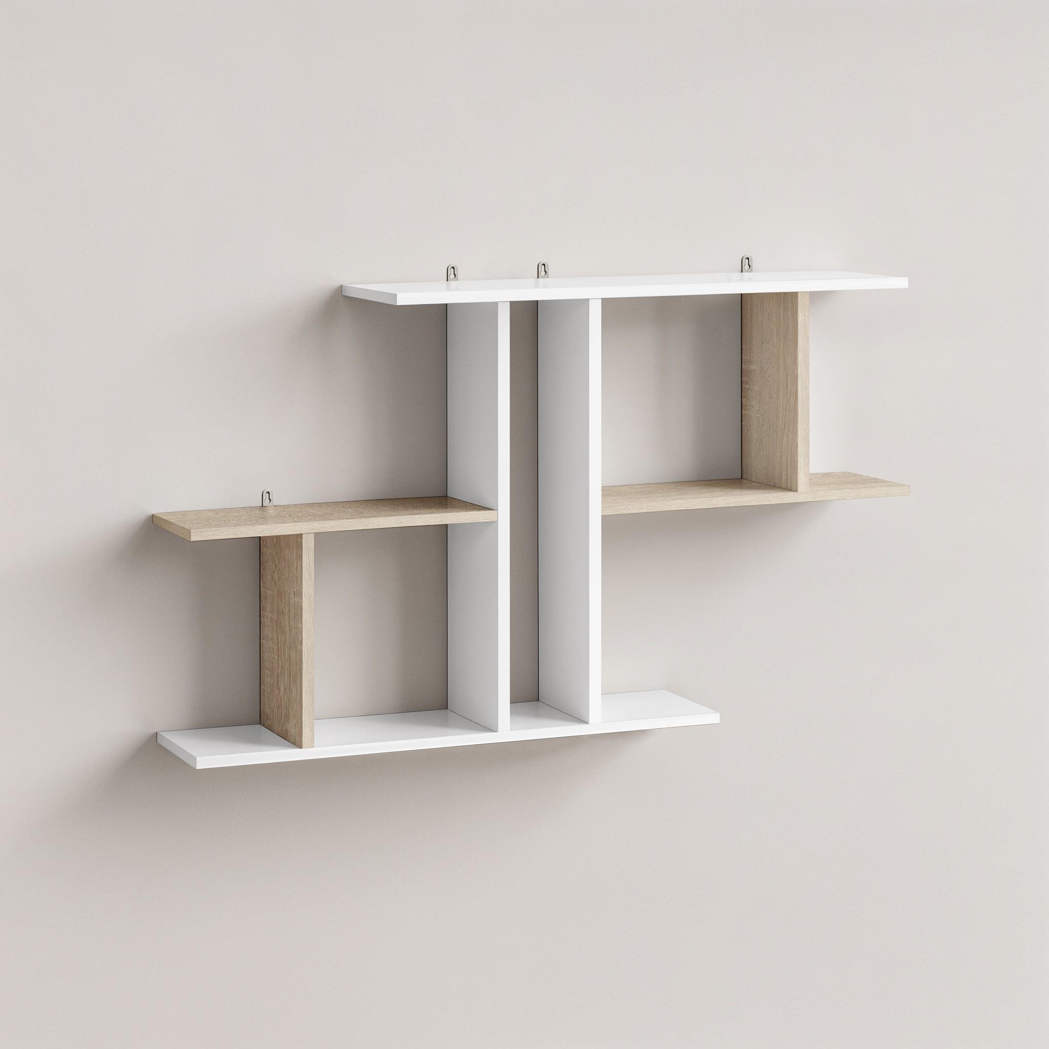 Полка навесная FT-8 1048х180х600 мм Белый/Дуб Сонома - фото 2