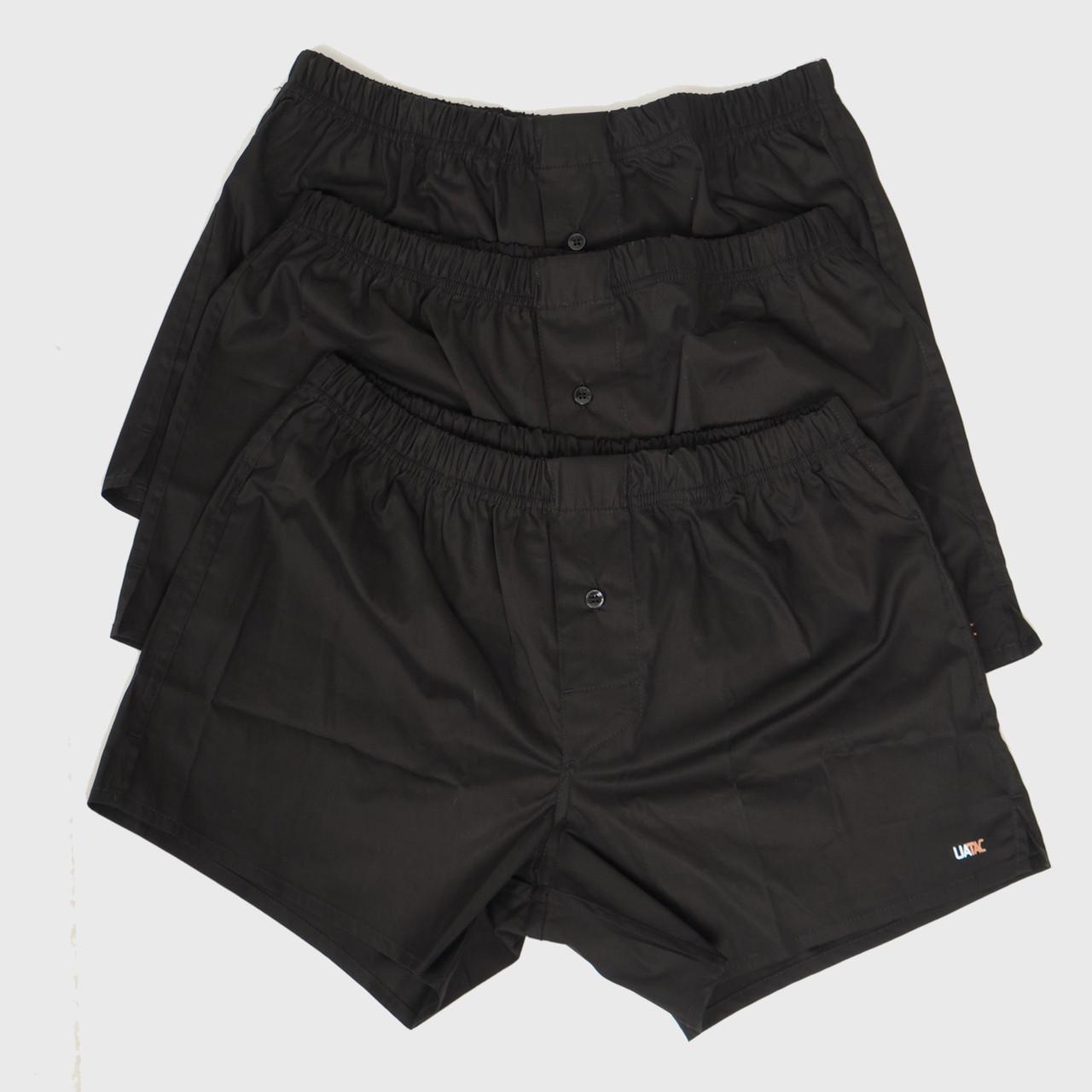 Комплект трусов из хлопка UATAC 3 шт. M Черный (2741514286) - фото 1 Комплект трусов из хлопка UATAC 3 шт. M Черный (2741514286) - фото 1