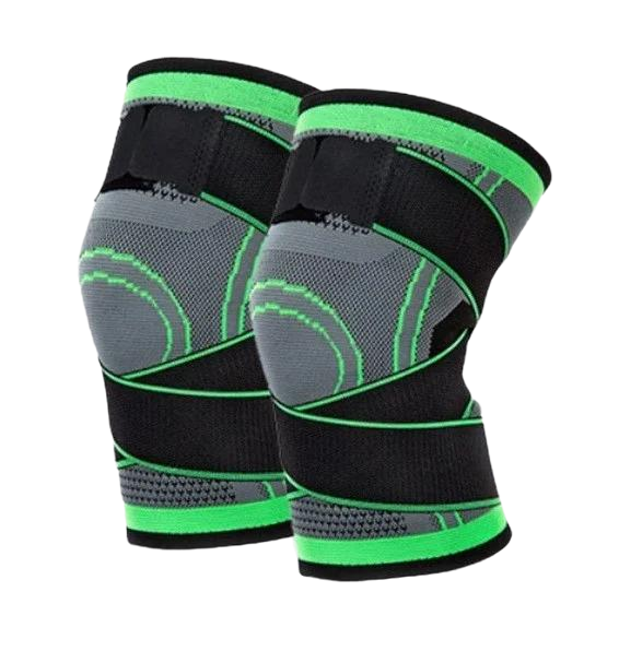 Набір еластичних наколінників Knee Support 26WN з фіксуючим ременем Black/Green