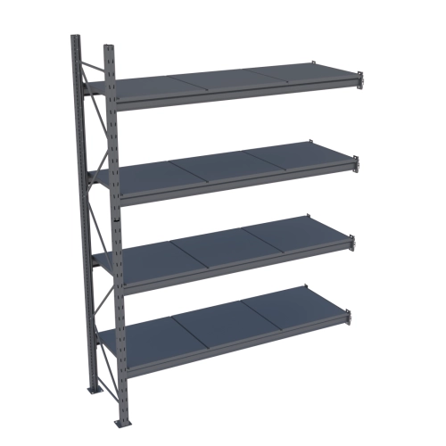 Стеллаж Modern-Expo Mini Rack с металлическими полками приставная секция 4 уровня 2584х1850х615 мм (3-3-40) - фото 1