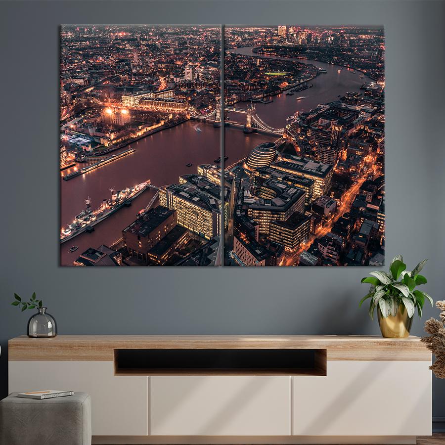 Настенний декор Панорама вечернего Лондона 111x81 см (A685-2)