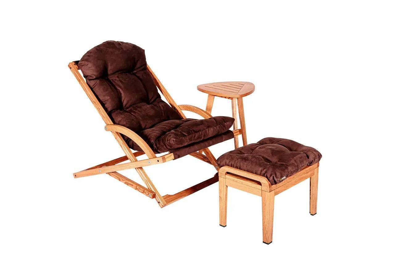Комплект Woodsun Chalet Swing Soft кресло-шезлонг/подставка под ноги/подушка на подножку/столик из массива дерева ясень (48416) Комплект Woodsun Chalet Swing Soft кресло-шезлонг/подставка под ноги/подушка на подножку/столик из массива дерева ясень (48416)