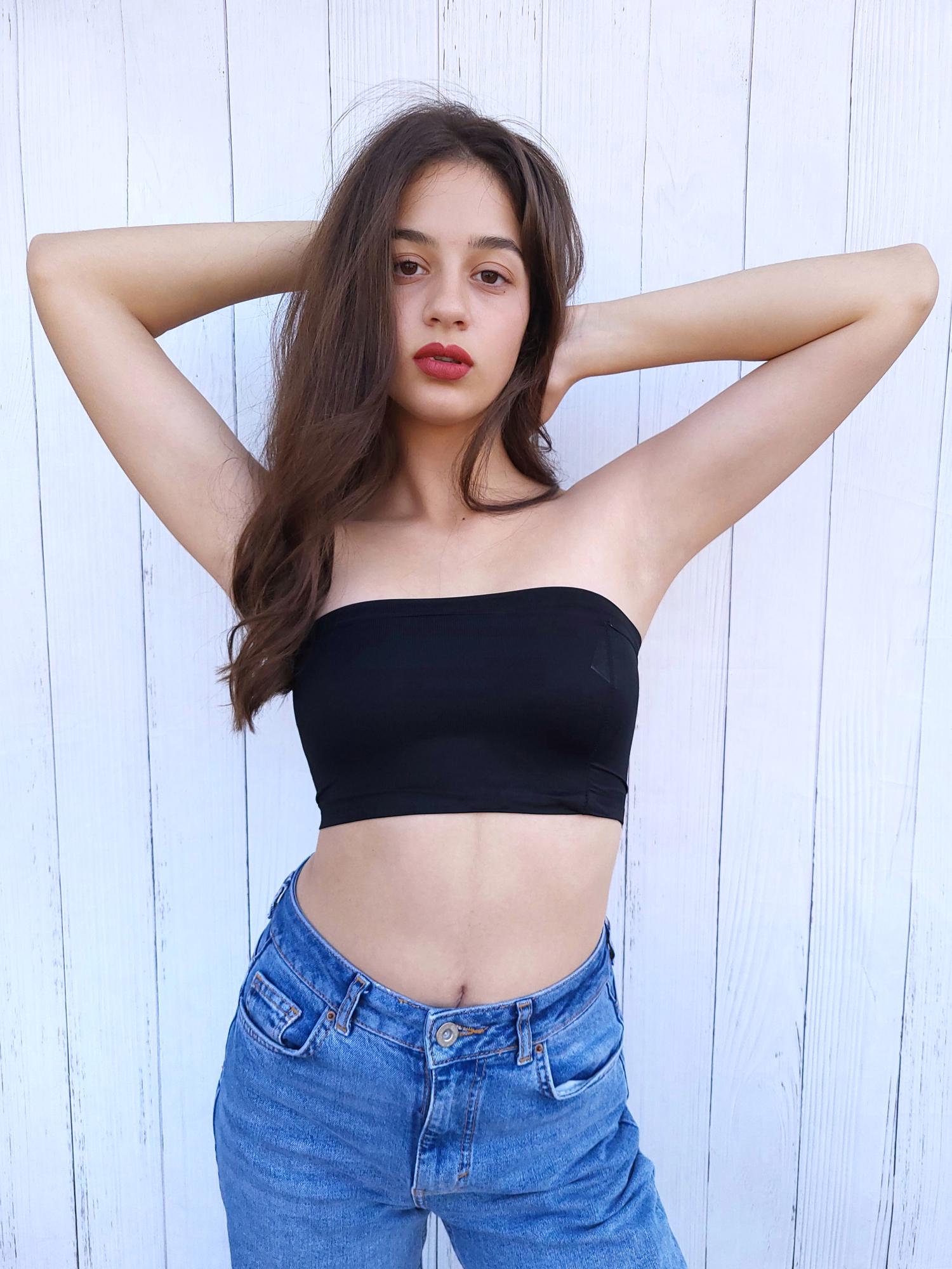 Топ женский бандо без пуш-апа XS Черный (9704 40)