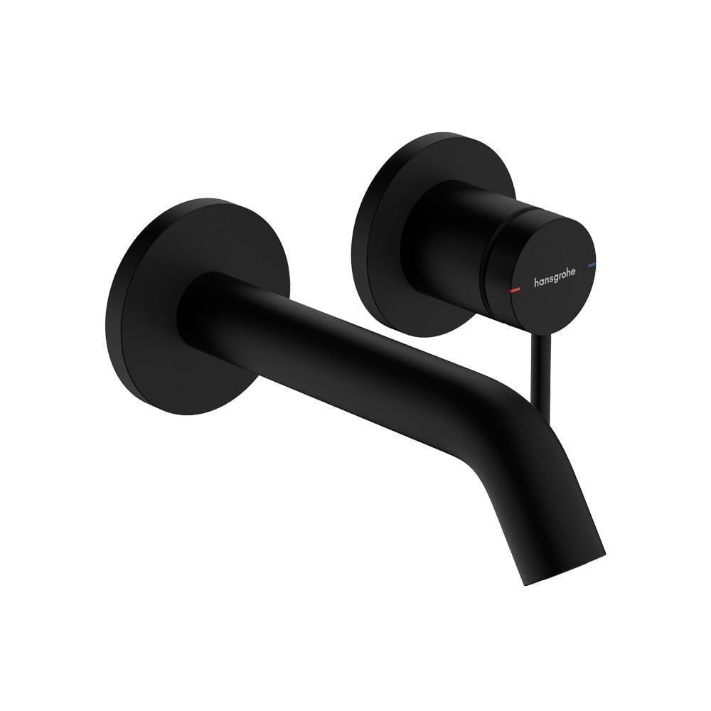 Смеситель Hansgrohe Tecturis S 165 для умывальника из стены Черный матовый (73350670)