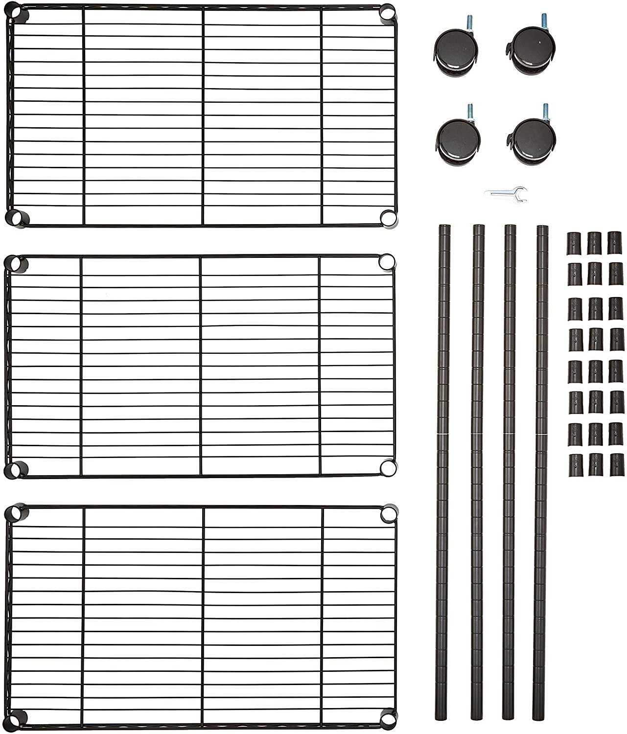 Стеллаж тележка металлическая на колесиках 3 полки 60х35х80 см - фото 6