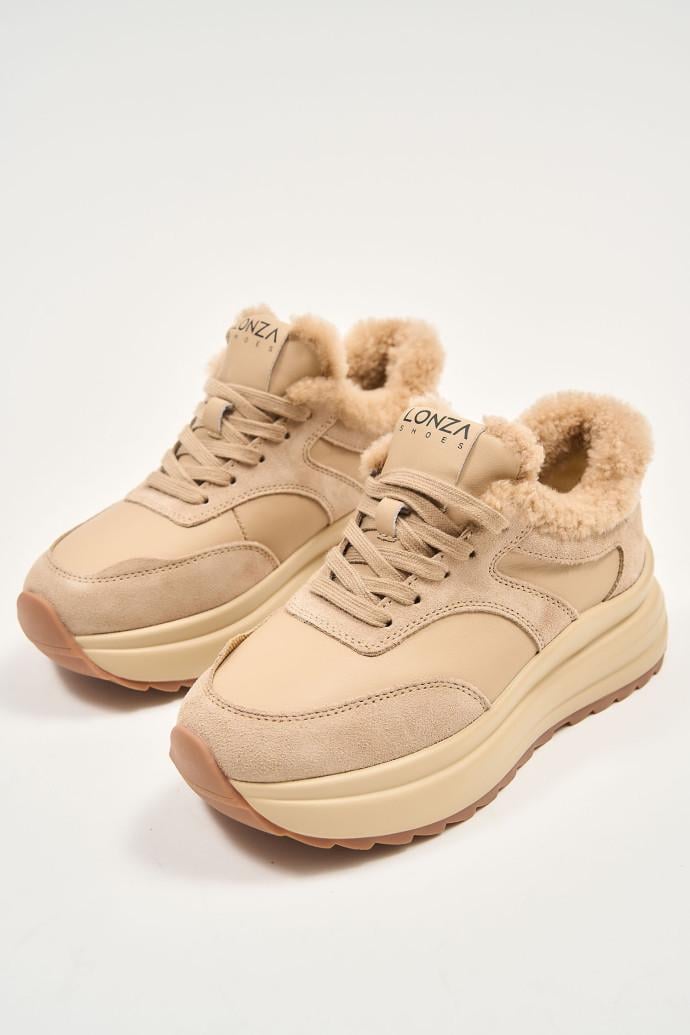 Кроссовки женские зимние LONZA р. 39 Бежевый (181019) Кроссовки женские зимние LONZA р. 39 Бежевый (181019)