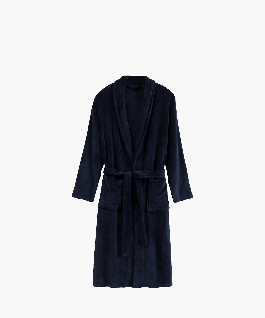 Халат чоловічий Atlantic SZM-002 на запах з поясом M/L Синій (2785676775) - фото 3 Халат чоловічий Atlantic SZM-002 на запах з поясом M/L Синій (2785676775) - фото 3