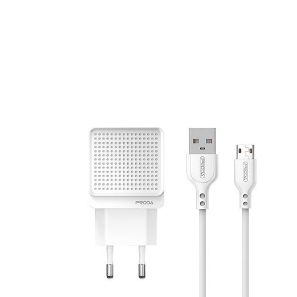 Сетевое зарядное устройство для Proda Saiya air А25 2USB 18W with cable