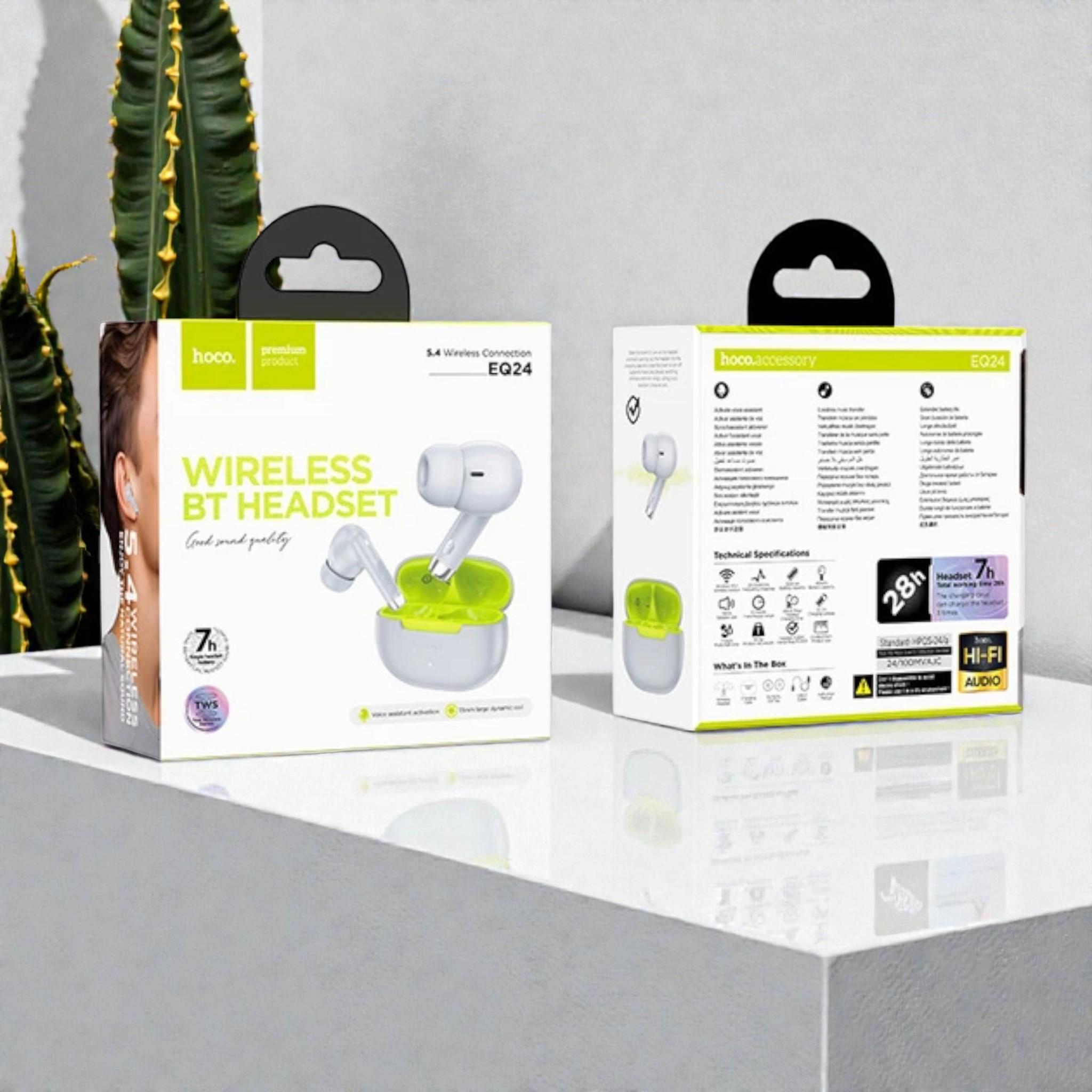 Наушники беспроводные TWS Hoco EQ24Gray Lake Estrella Wireless BT headset (30681556) - фото 3 Наушники беспроводные TWS Hoco EQ24Gray Lake Estrella Wireless BT headset (30681556) - фото 3