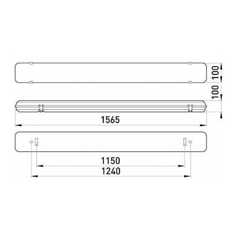 Светильник люминесцентный линейный E.NEXT e.lum.cpw.1.58.new 58W 220V G13 1560x100x100 мм IP65 (l001080) - фото 2 Светильник люминесцентный линейный E.NEXT e.lum.cpw.1.58.new 58W 220V G13 1560x100x100 мм IP65 (l001080) - фото 2