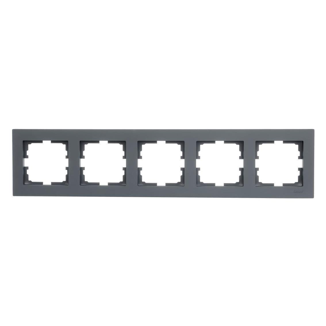 Рамка 5-місна горизонтальна Lezard Vesna Шефілд Грей