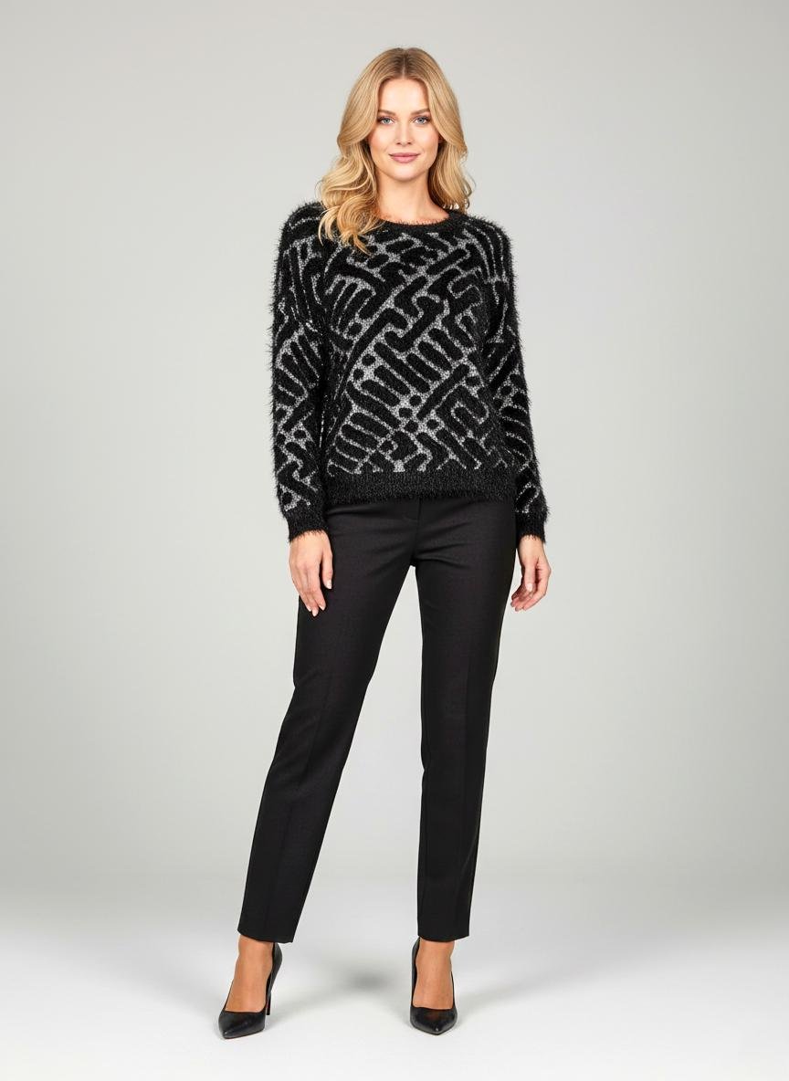 Свитер женский демисезонный Lowett LW-835304 р. 46 Черный (LW-835304-46)