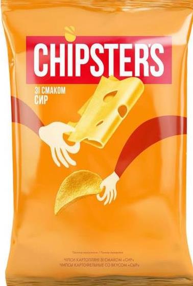 Чипси CHIPSTER'S зі смаком сиру 120 г (21903)