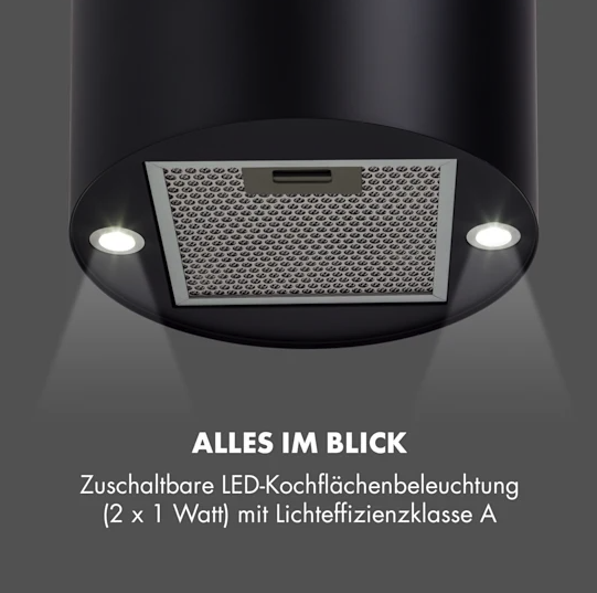 Вытяжка Klarstein Barett Island 558 м³/ч d 35 см (10032303) - фото 6 Вытяжка Klarstein Barett Island 558 м³/ч d 35 см (10032303) - фото 6