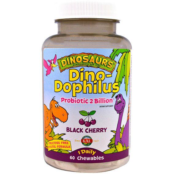 Пробиотик KAL Dino-Dophilus 60 Chewables Black Cherry (CAL-50200)