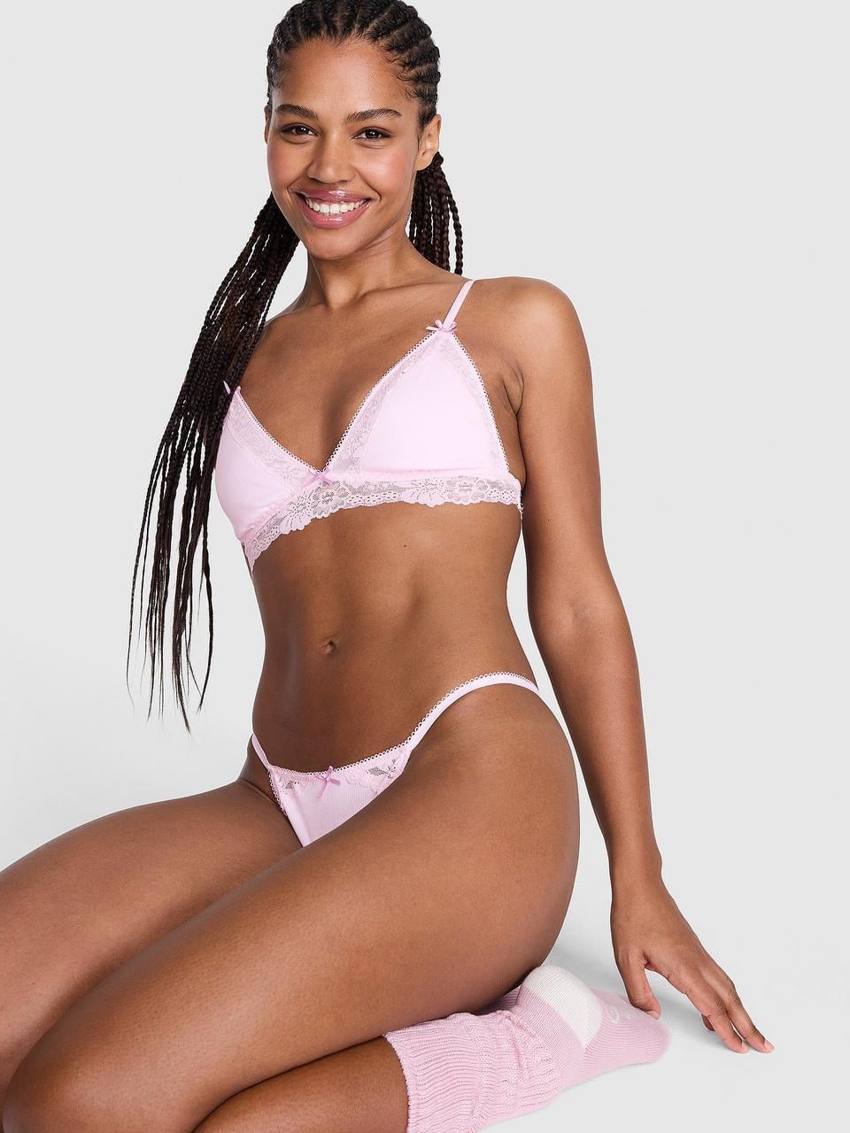 Комплект нижнего белья Victoria's Secret Limited-Edition PINK WinkTM Flirty Gift S Розовый (265223595182)