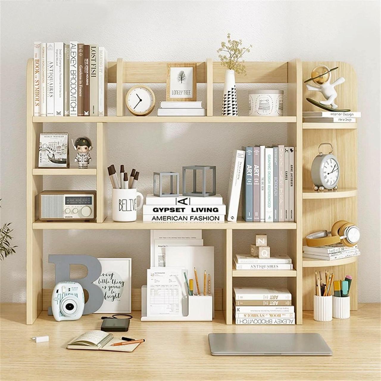 Полка-надстройка настольная из дерева Камелора бланже (АКД-019601)