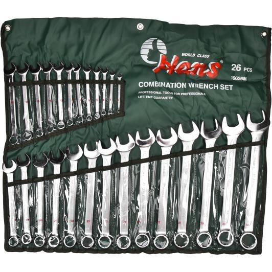 Набор ключей HANS комбинированный 26 пр. 6-32 мм (16626M)