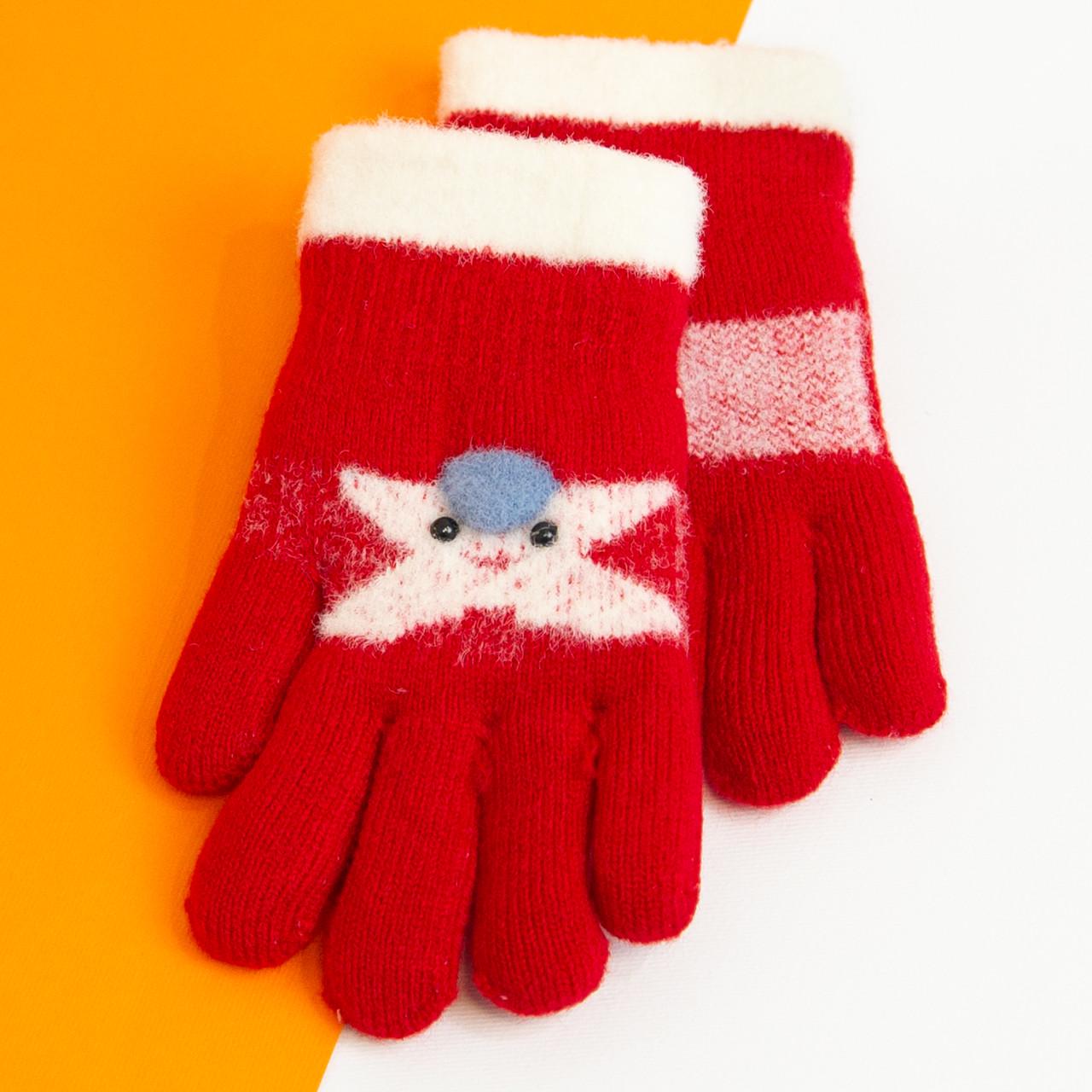 Перчатки зимние для мальчиков и девочек на 2-4 года 20-25-14 Красный (DR010114)