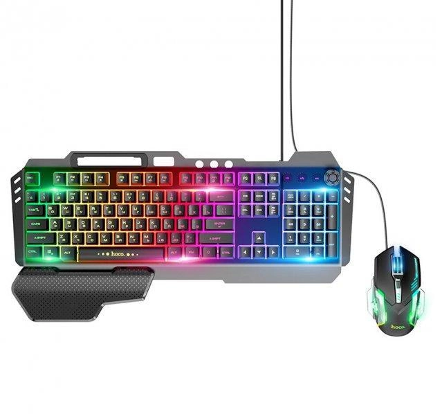 Клавіатура та мишка бездротова Hoco GM12 RGB Gaming Combo 2в1 (13784161)