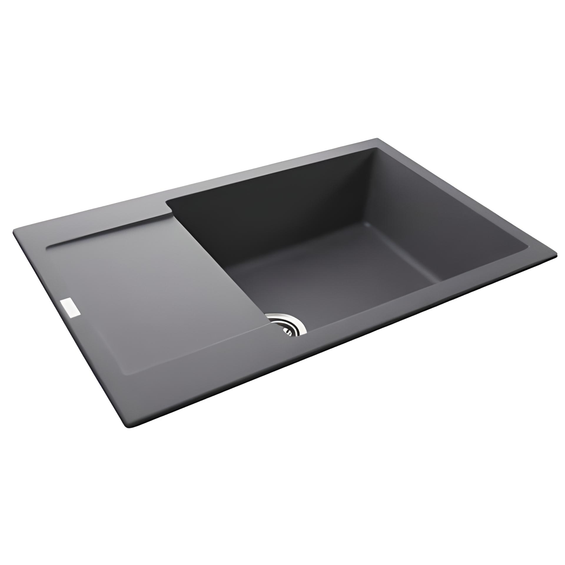 Гранитная мойка Globus Lux Malabi А0003 780x500 мм Серый металлик