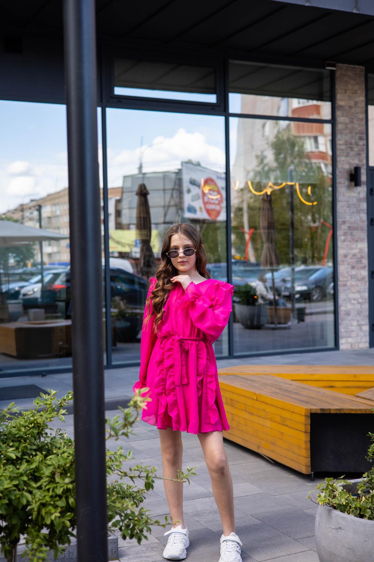 Сукня шифонова підліткова IRmAS 1266 140 см Малиновий - фото 7 Сукня шифонова підліткова IRmAS 1266 140 см Малиновий - фото 7