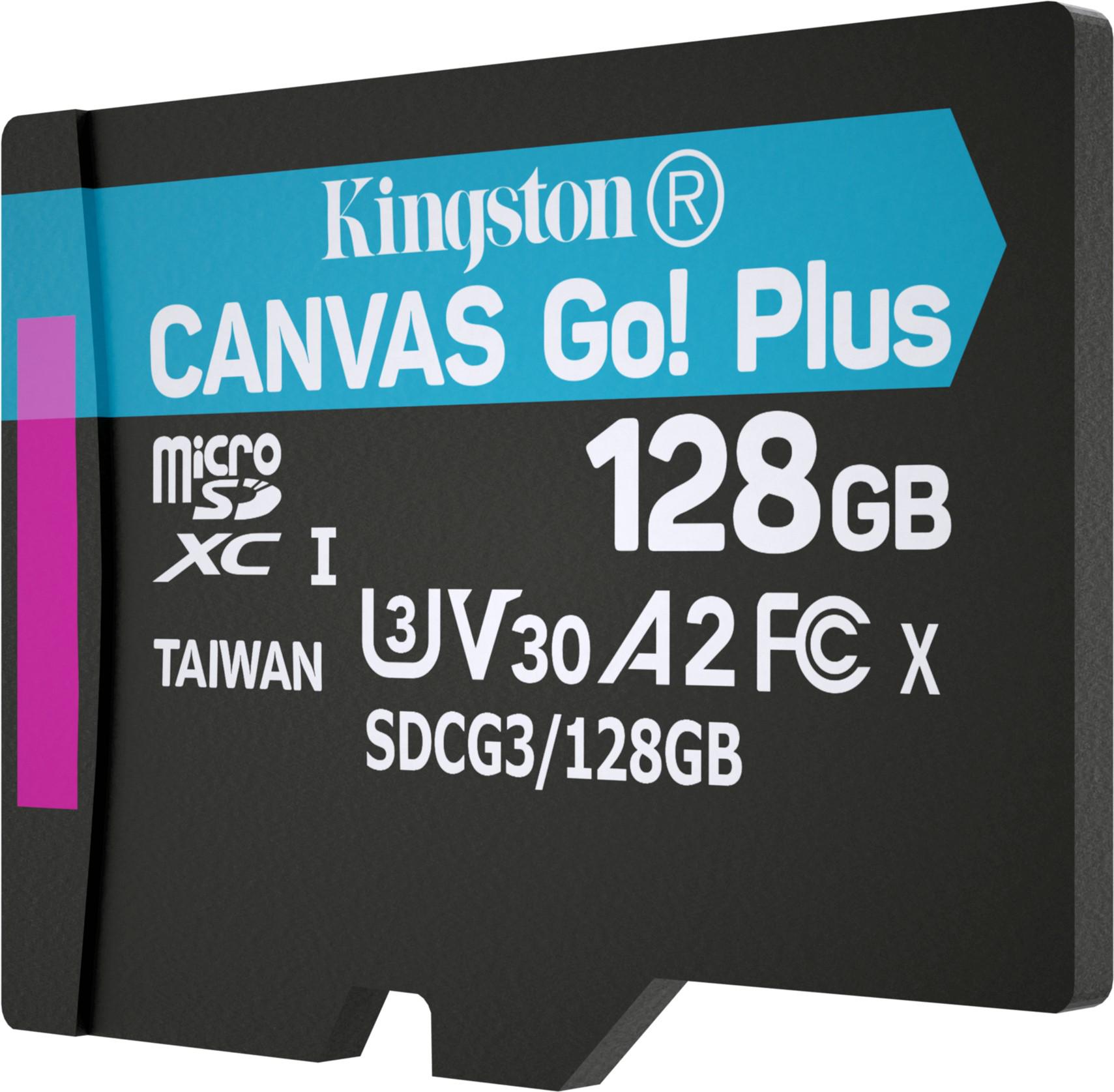 Карта пам'яті Kingston 128GB microSDXC C10 UHS-I U3 A2 R170/W90MB/s та SD адаптер (SDCG3/128GB) - фото 4