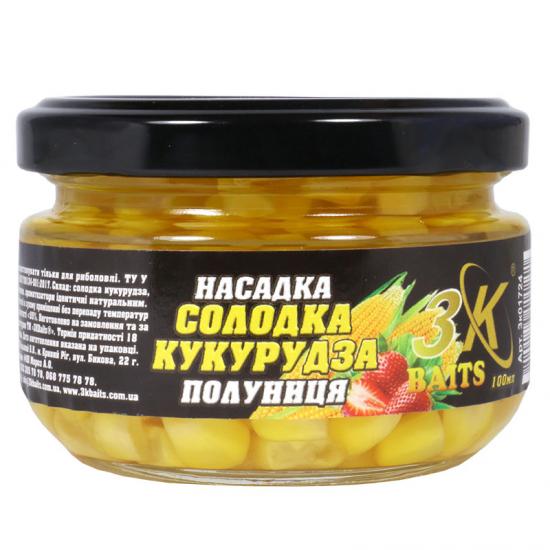 Насадка 3KBaits Premium Сладкая кукуруза Клубника 150 мл (3KB1661) - фото 1 Насадка 3KBaits Premium Сладкая кукуруза Клубника 150 мл (3KB1661) - фото 1