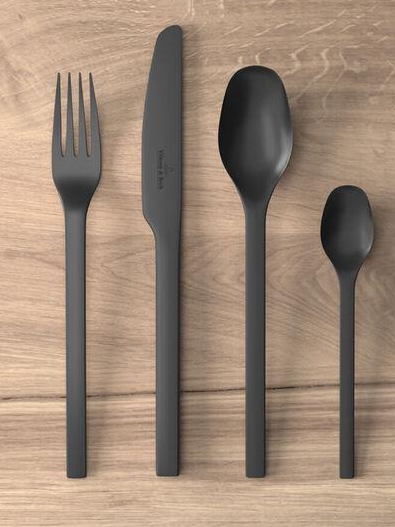 Набор столовых приборов Villeroy&Boch Black Manufacture Rock 16 пр.