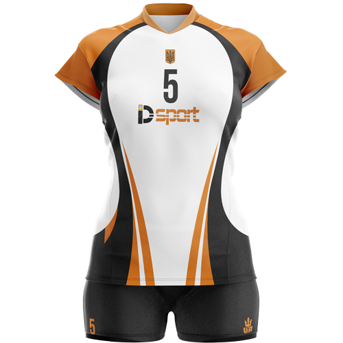 Волейбольна форма жіноча S Білий/Чорний/Помаранчовий (10010927)