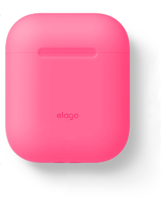 Чехол для наушников силиконовый Elago Skinny Case for Airpods Neon Hot EAPSK-BA-NPK Pink