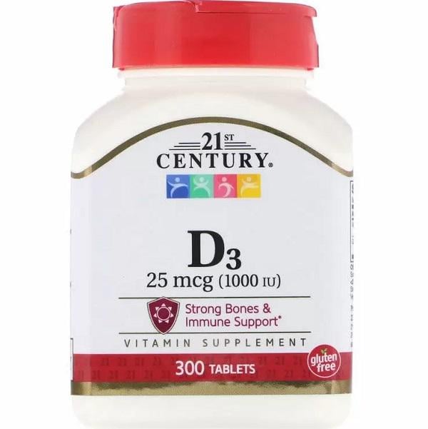 Витамин D 21st Century Vitamin D3 1000 IU 300 Tabs