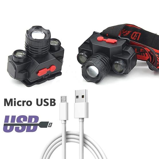 Фонарь налобный BL-1805UV USB/с оптическим зумом/ультрафиолетовый свет (1959725594) - фото 4