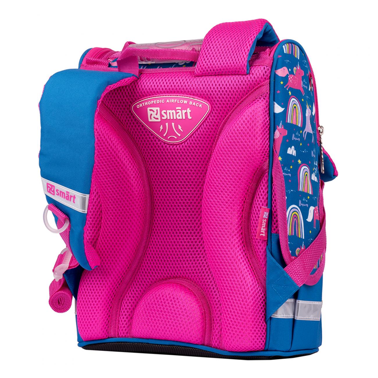 Рюкзак шкільний каркасний Smart PG-11 Unicorn Синій (556575) - фото 4 Рюкзак шкільний каркасний Smart PG-11 Unicorn Синій (556575) - фото 4