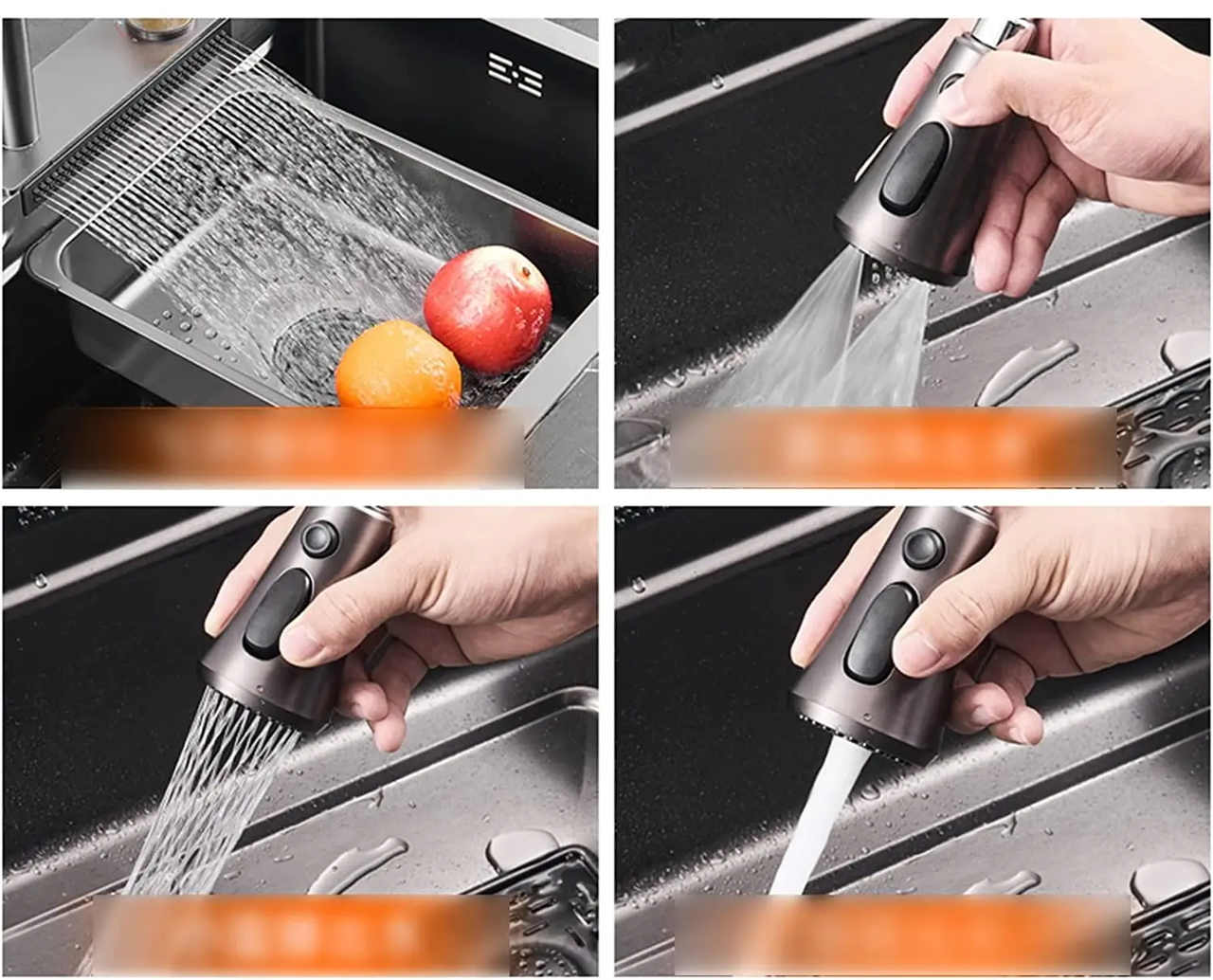 Кухонна раковина з неіржавкої сталі багатофункціональна 8046 800x460x220 мм Сірий (482019325) - фото 5