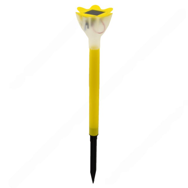 Садовый светильник Lemanso грунтовой на солнечной батарее с выключателем Желтый (CAB116)