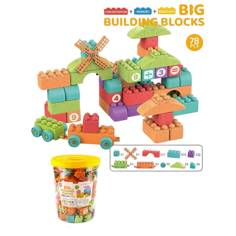 Конструктор Big Building Blocks 78 деталей у відрі Multicolor (164954) - фото 2