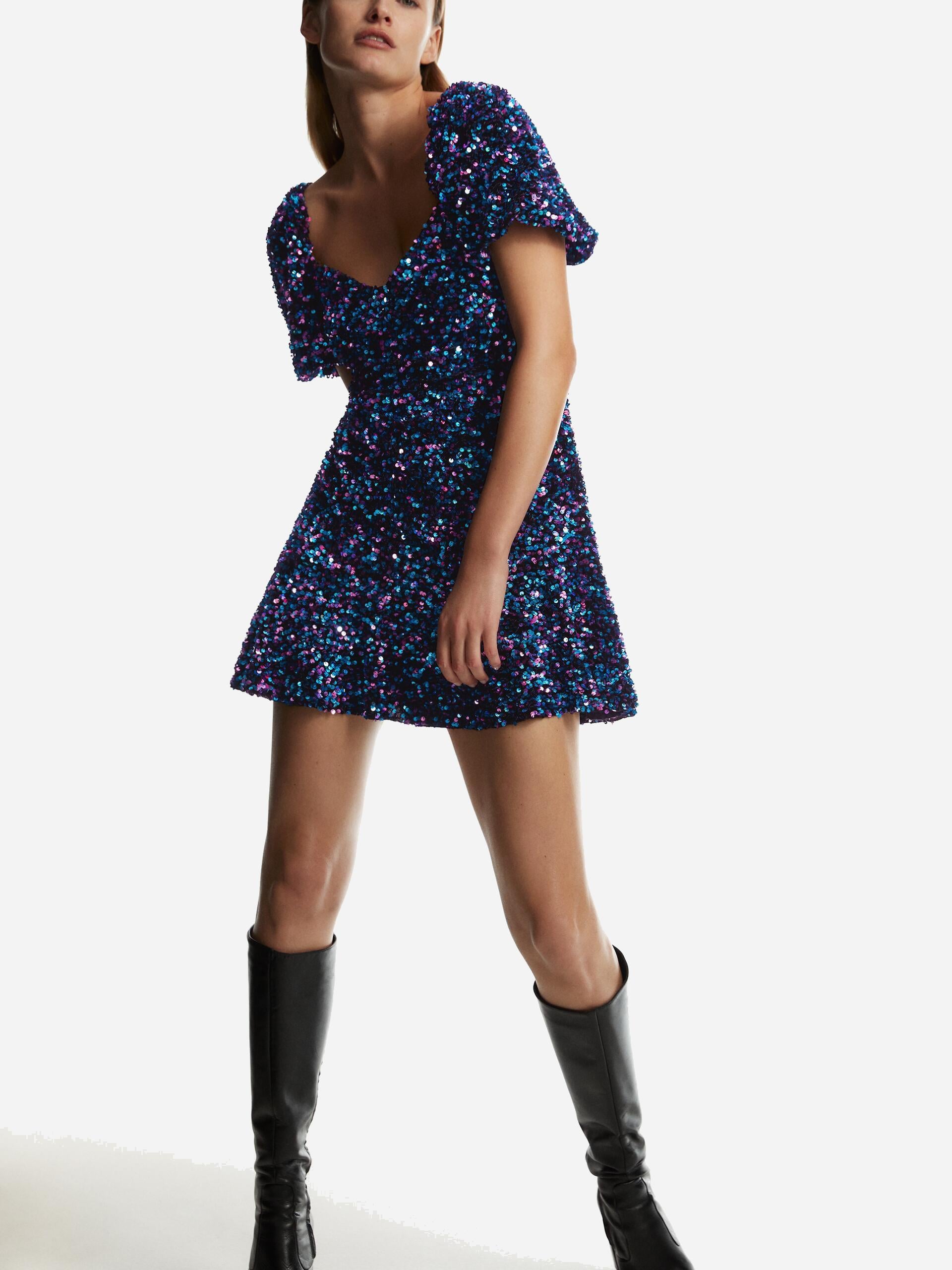 Платье Zara S Сине-розовый (8818869330)
