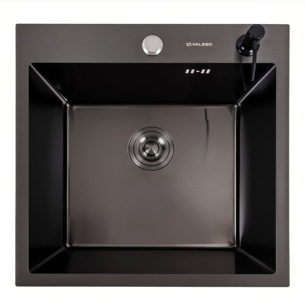Мойка для кухни Valeso PVD Handmade ECN 2,0/0,5 50х50 см Черный (26660006)