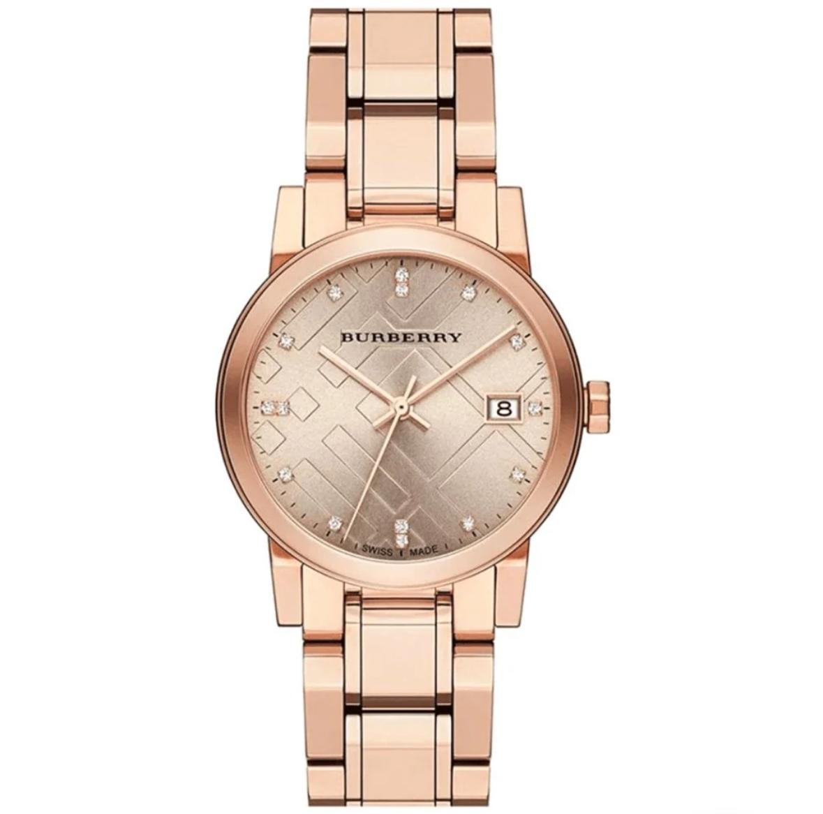 Часы женские Burberry The City Rose Gold Tone Women's Watch BU9126 (2881900525)