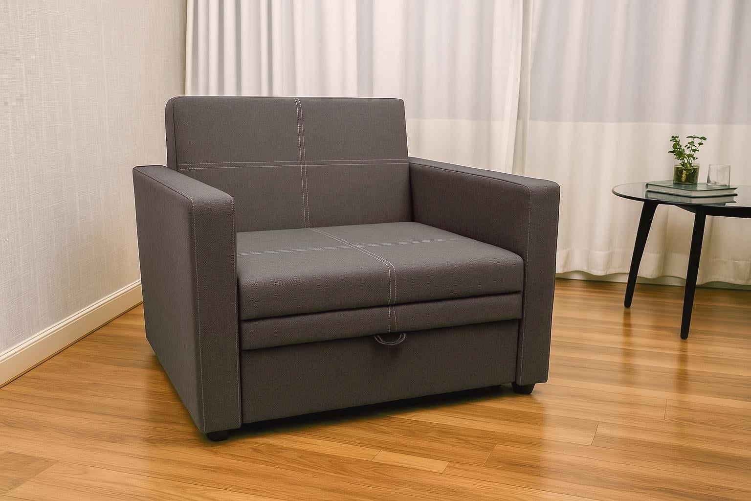 Кресло мягкое раскладное Tobi Sho Максиан рогожка Bahama 1040х850х830 мм 9/Капучино