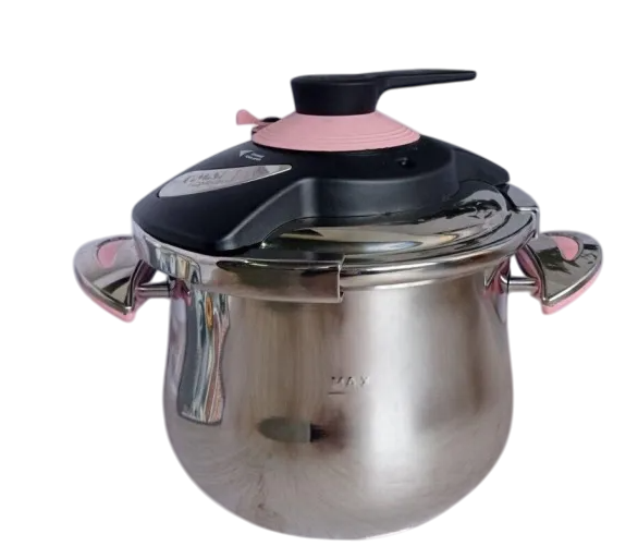 Кастрюля-быстроварка с крышкой OMS из нержавеющей стали для газа и индукции 7 л (5034G)