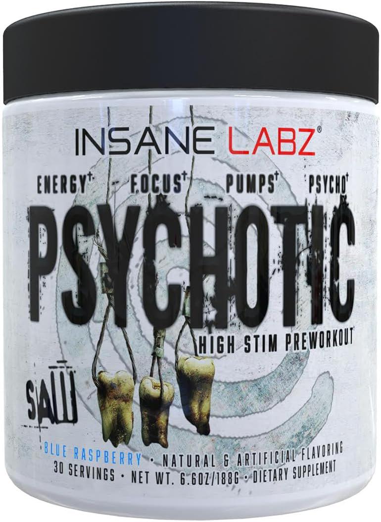 Предтренировочный комплекс Insane Labz Psychotic SAW 30 serv Blue Raspberry