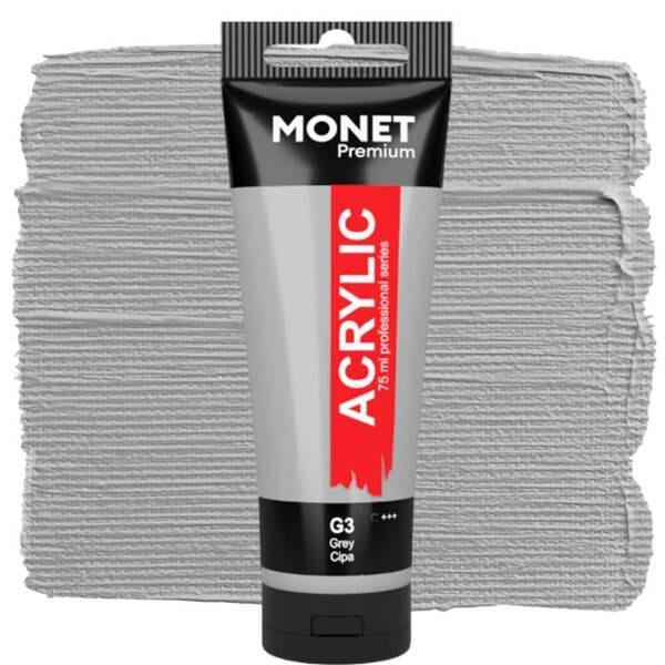 Акрилова фарба Monet G3 75 мл Сірий (75721G3) - фото 1 Акрилова фарба Monet G3 75 мл Сірий (75721G3) - фото 1